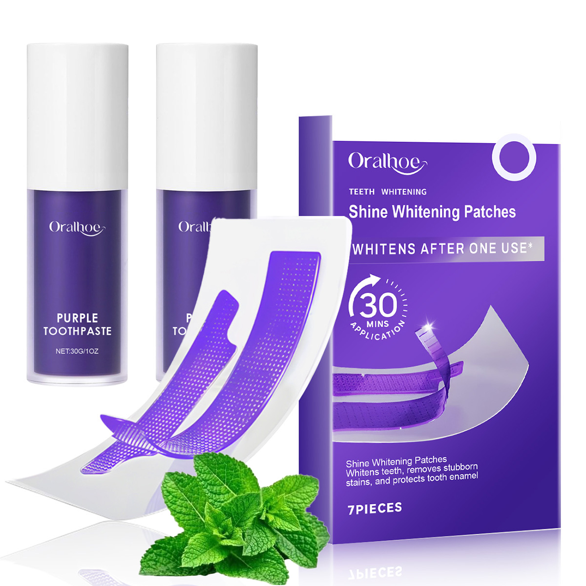 Purple Toning Shampoo - Paket Pemutih Gigi Ungu – Strip