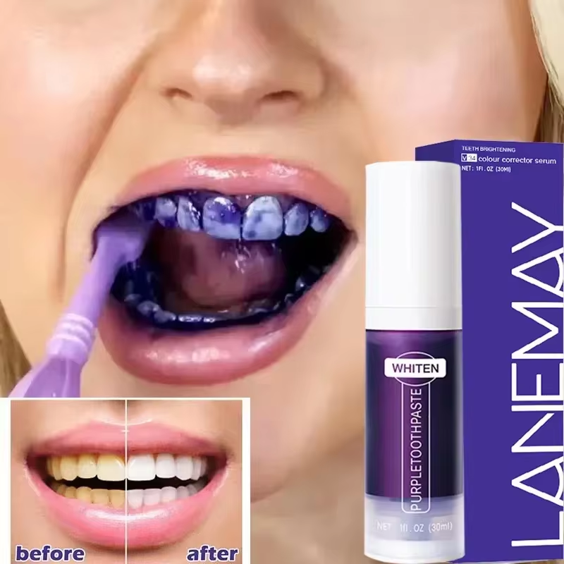 Purple Toning Shampoo - V34 pasta gigi ungu pemutih gigi
